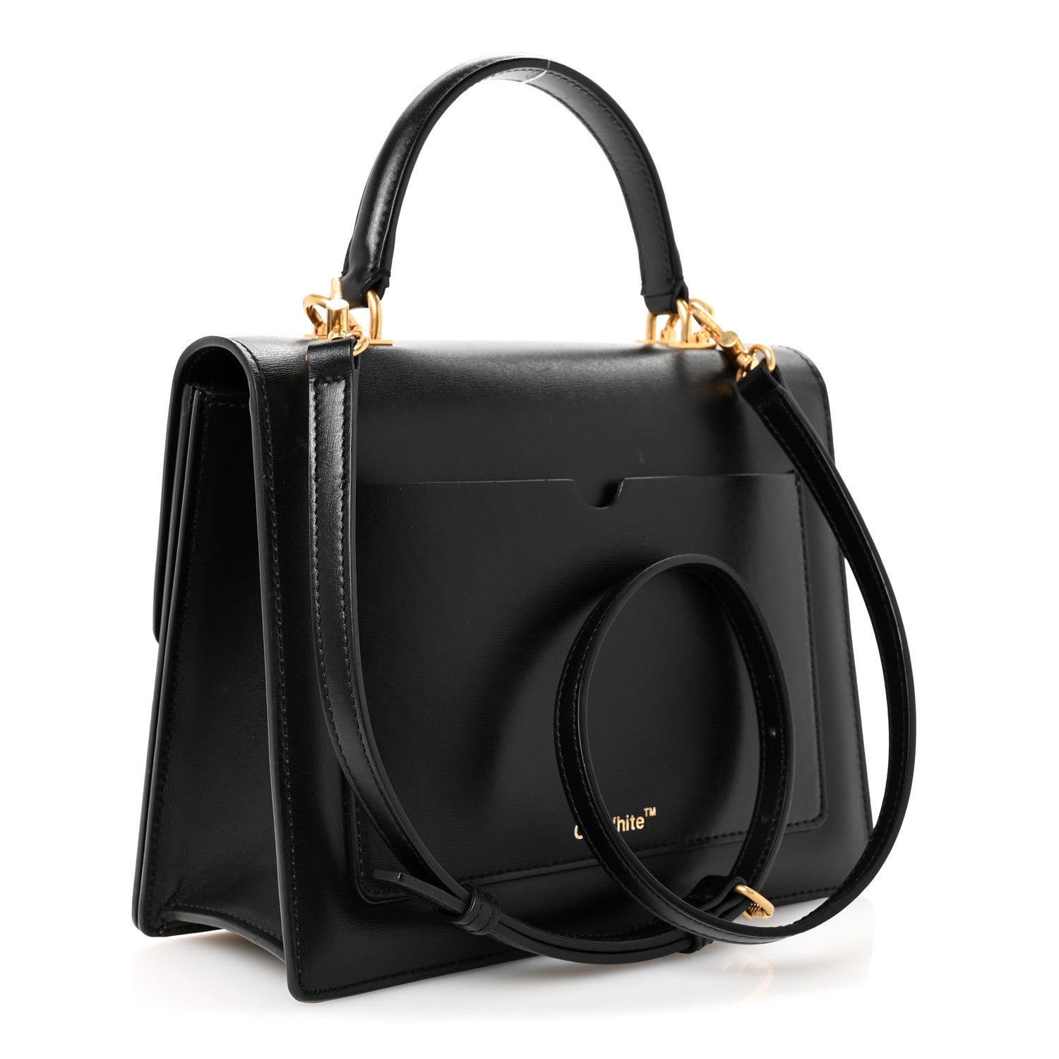 Off-White Calfskin Jitney 2.8 Virgil Abloh Shoulder Bag Black 3 of 9