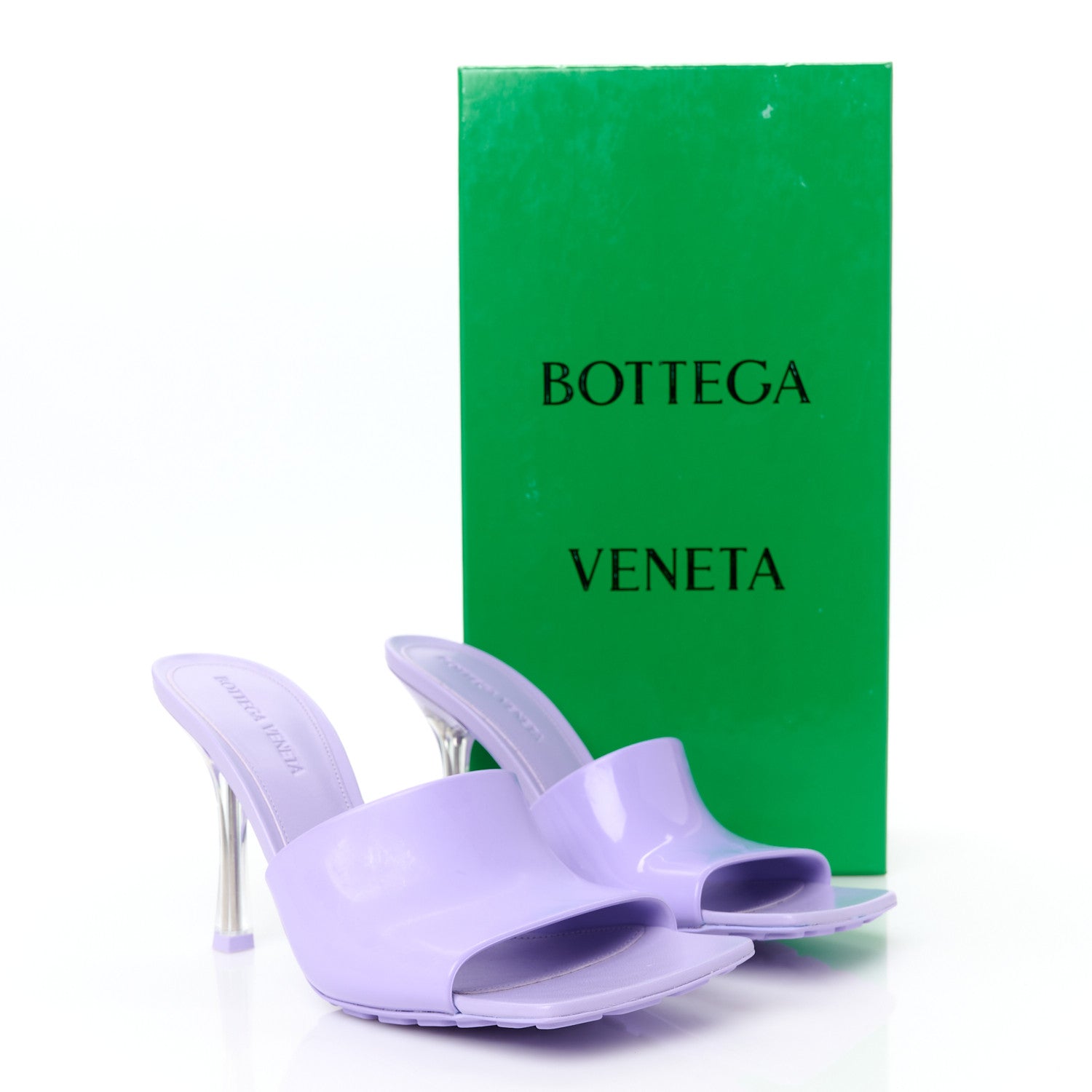 Bottega Veneta Lambskin Stretch Mule Sandals 37 Lavender 1749232