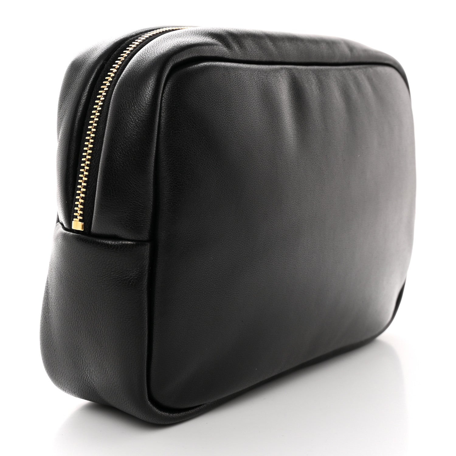Saint Laurent Lambskin Calypso Cosmetic Case Black 3 of 10