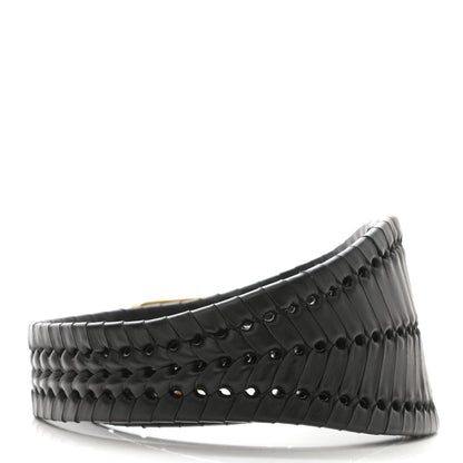 Christian Dior Calfskin Braided 30 Montaigne Belt 85 Black 2 of 5