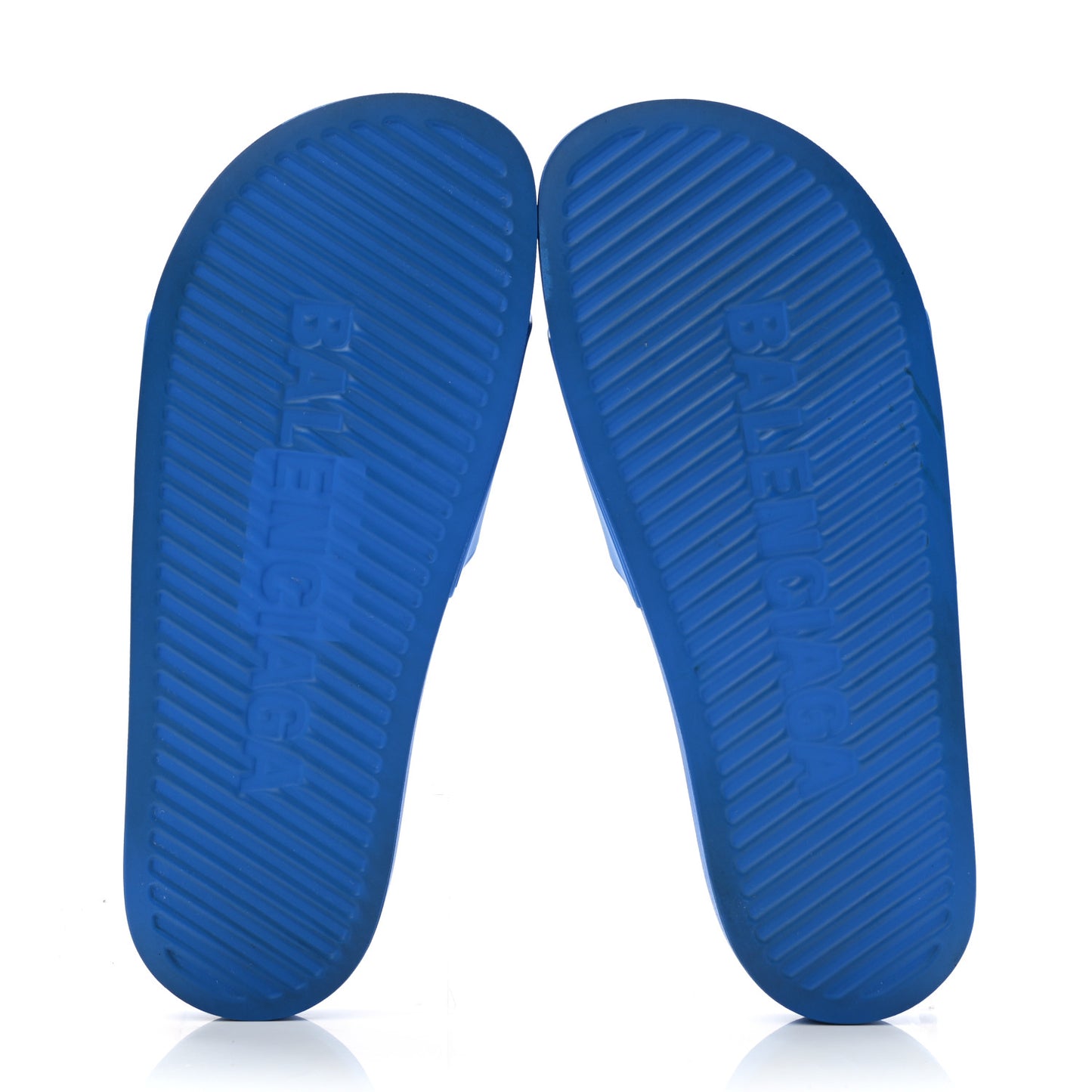 PVC Logo Mens Pool Slide Sandals 41 Screen Blue Black