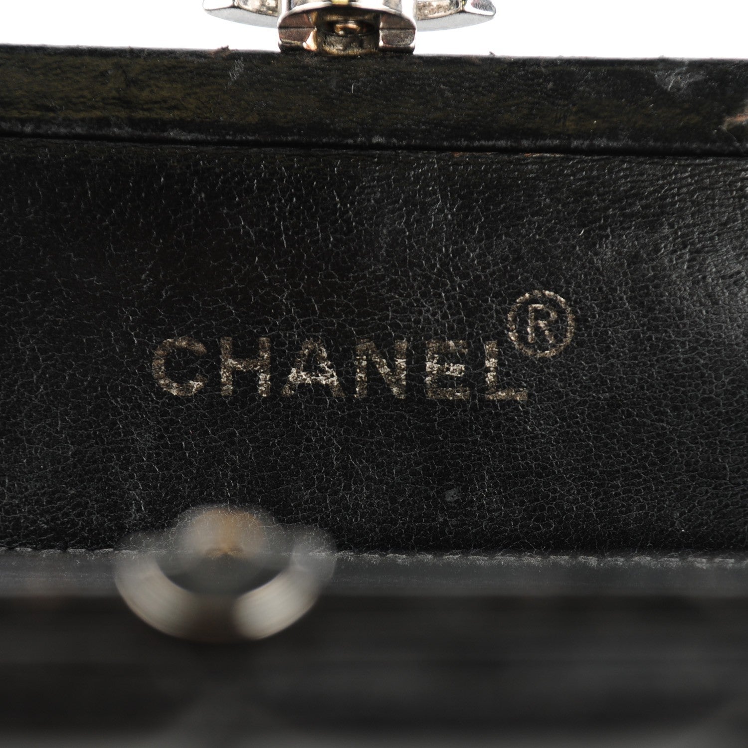 Chanel Lambskin Quilted Frame Shoulder Bag Black 7 of 10