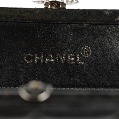 Chanel Lambskin Quilted Frame Shoulder Bag Black 7 of 10