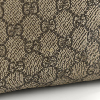 Gucci GG Monogram Flap Messenger Bag Beige Dark Brown 13 of 14