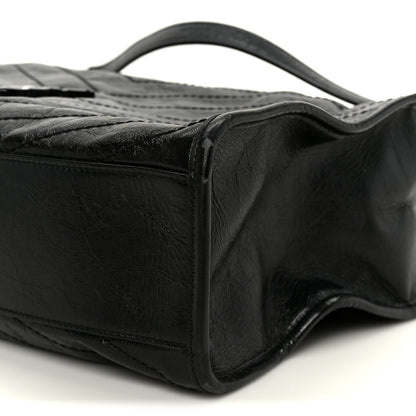 Saint Laurent Crinkled Calfskin Matelasse Monogram Large Niki Shopper Tote Black 10 of 12