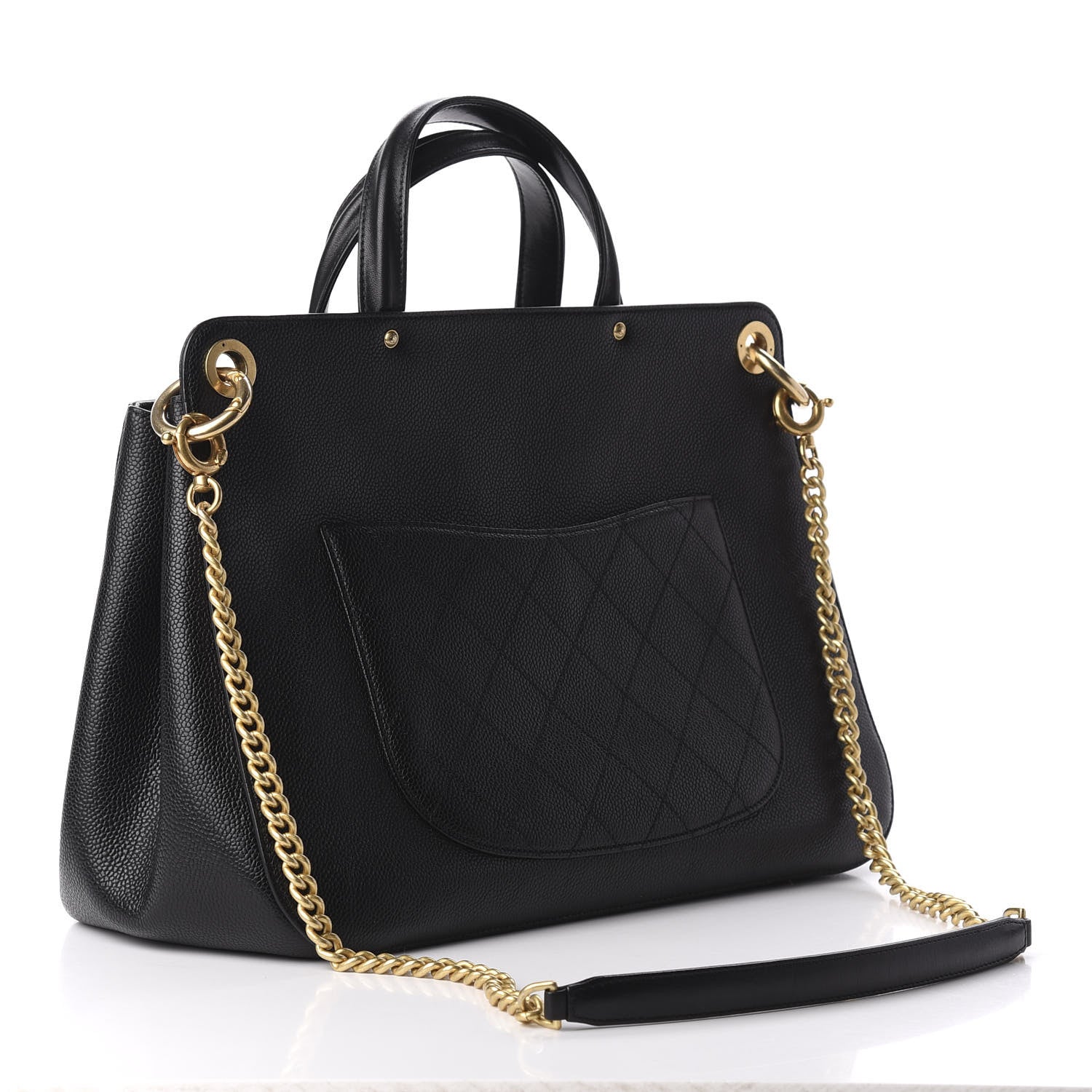 Chanel Caviar Large Shopping Tote Black 4 of 9