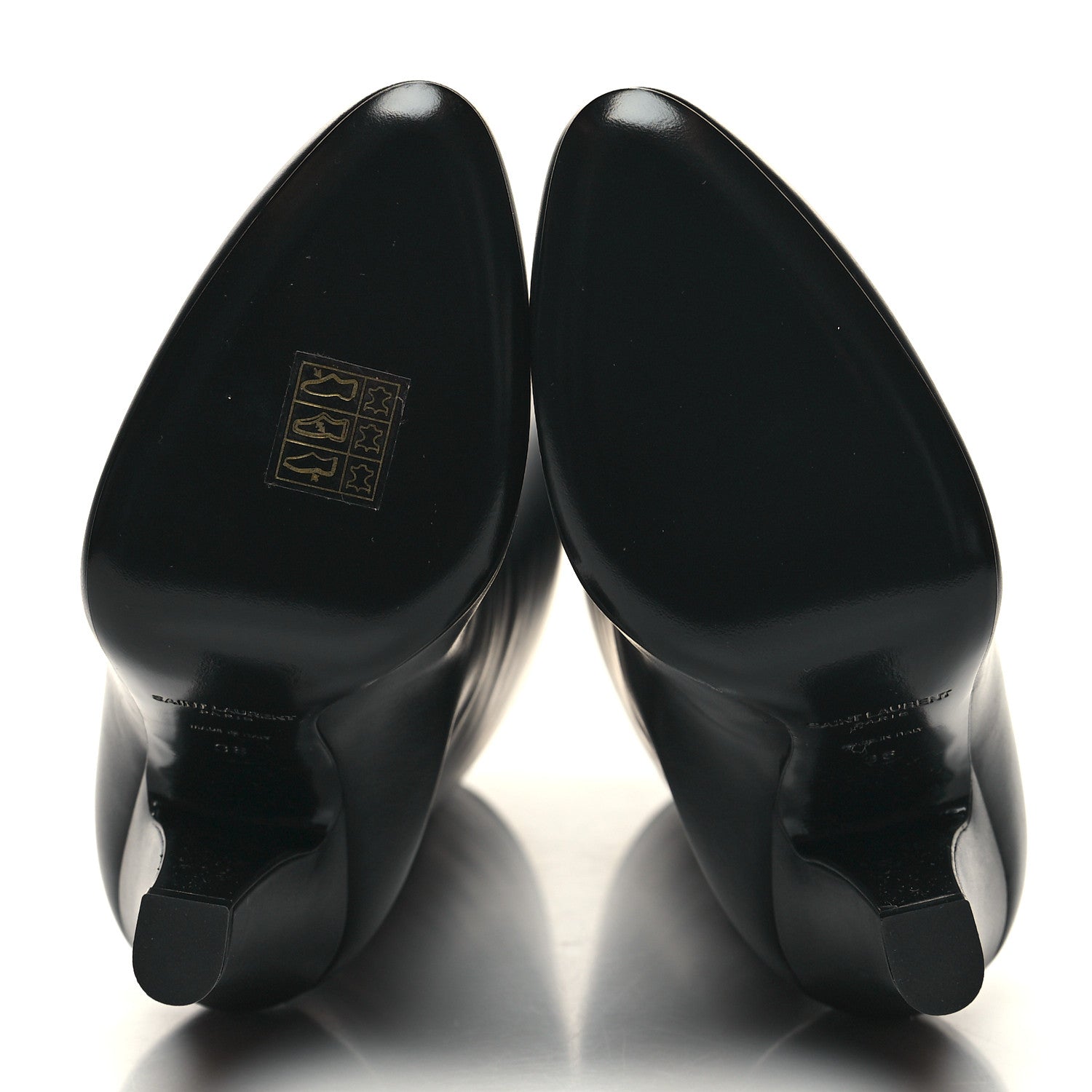 Saint Laurent Vanity Softy Calfskin 68 Tube 110 Boots 36 Black 5 of 8