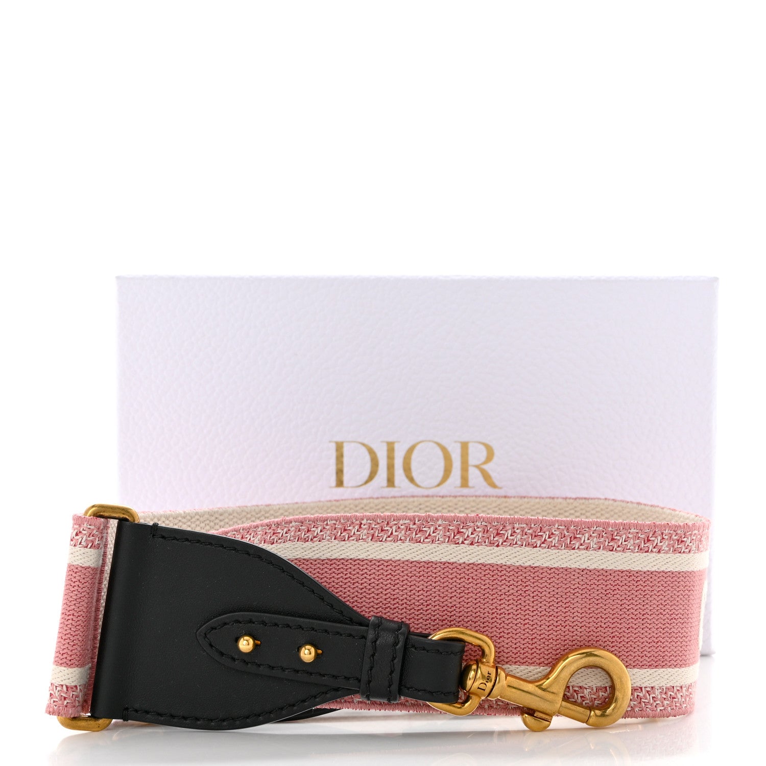 Christian Dior Canvas Embroidered Shoulder Strap Pink 6 of 6