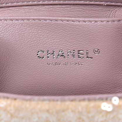 Chanel Sequin Mini Waterfall Flap Pink Blue Yellow 6 of 10