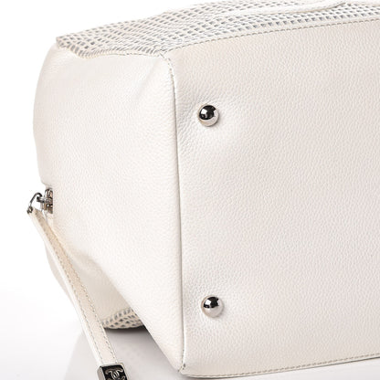 Chanel Caviar Perforated Bowler White 15 of 15
