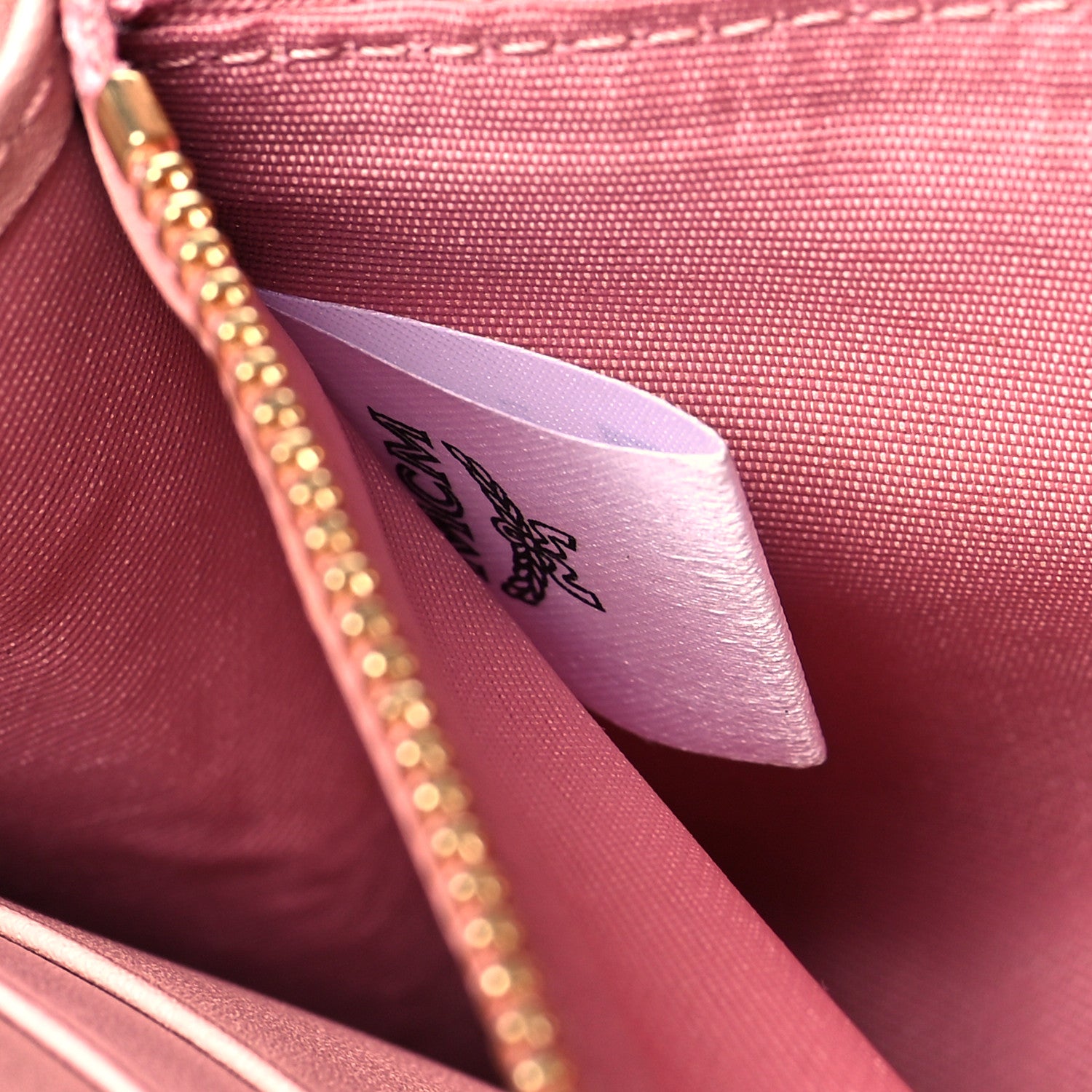 MCM Visetos Large Patricia Wallet On Chain Soft Pink 7 of 10