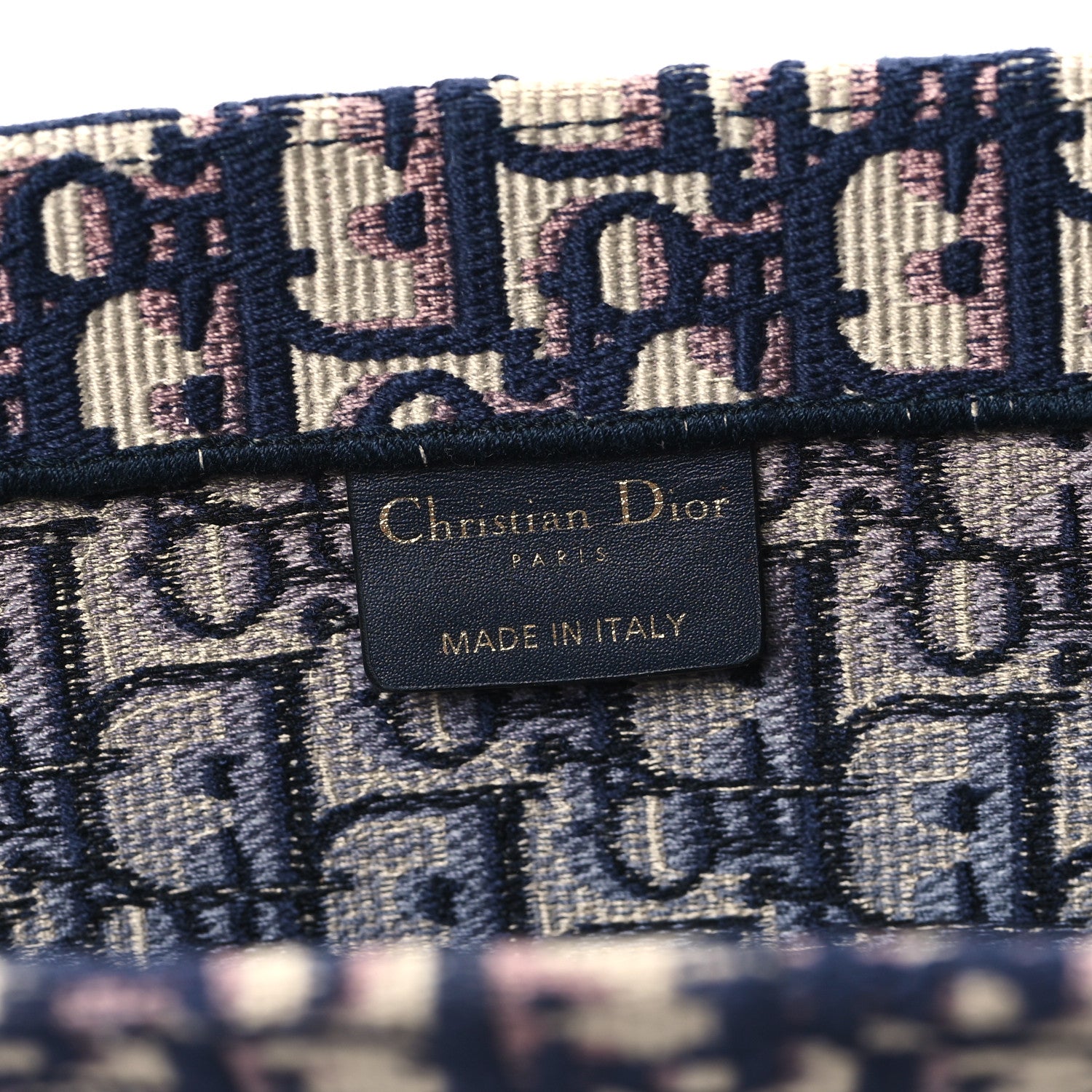 Christian Dior Oblique Medium Book Tote Blue Multicolor 6 of 13