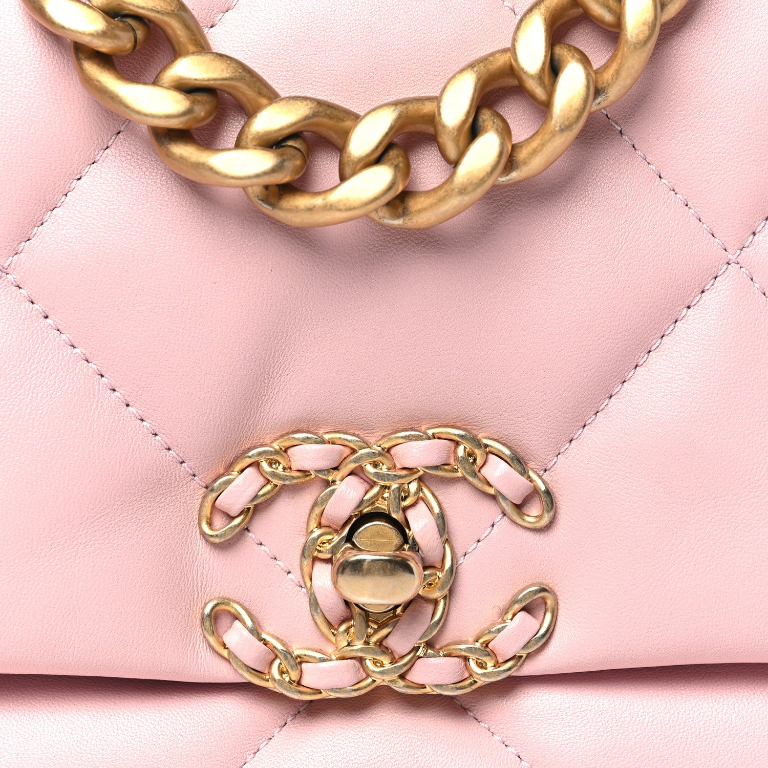 Chanel Lambskin Quilted Medium Chanel 19 Flap Light Pink 8 of 11