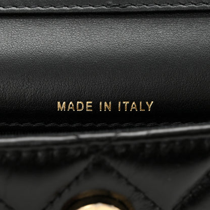 Chanel Calfskin Quilted Maxi Pearls Card Holder Flap With Chain Black 7 of 11