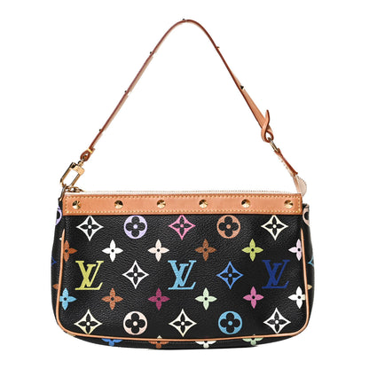 Louis Vuitton Monogram Multicolor Pochette Accessories Black 1 of 11