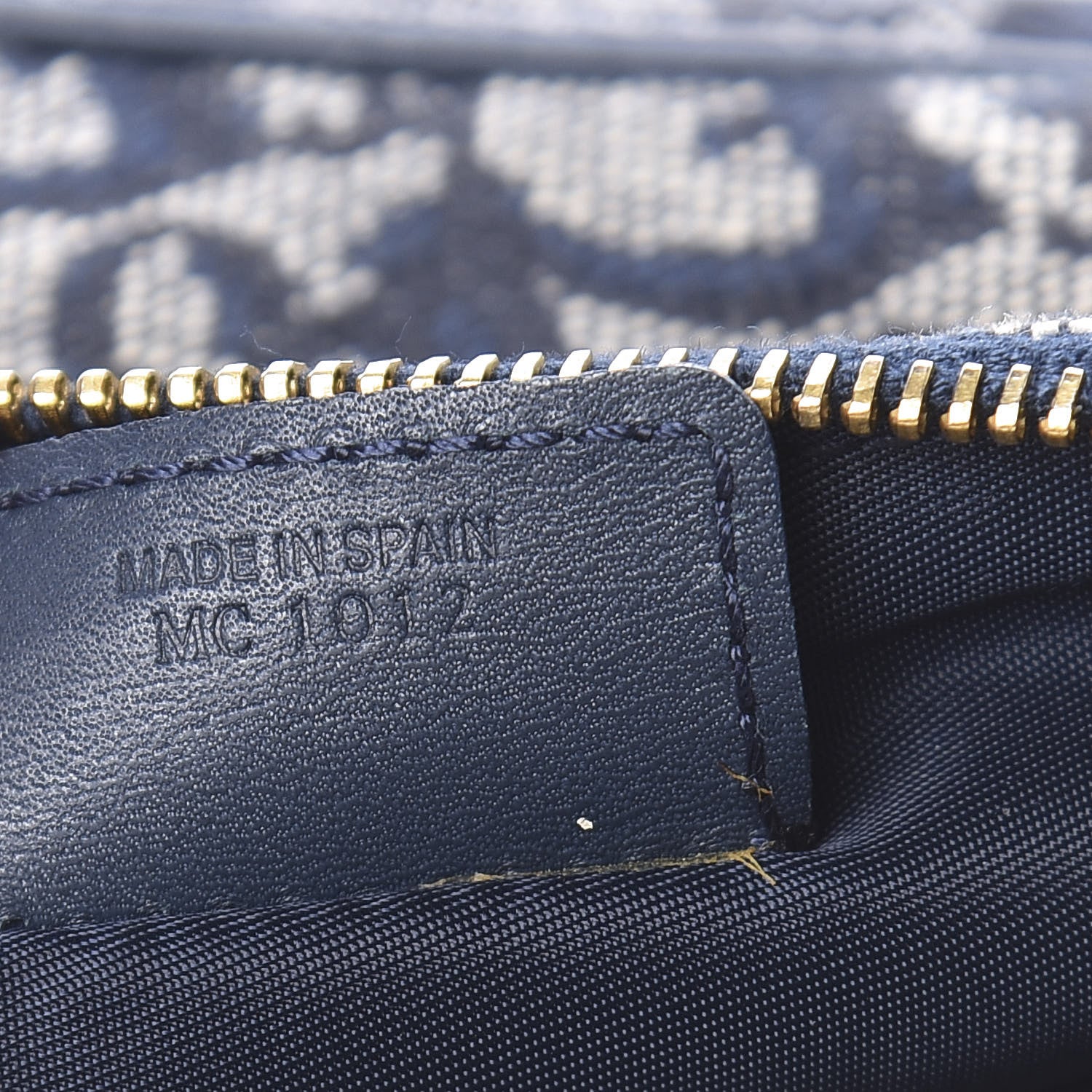 Christian Dior Monogram Mini Saddle Pochette Navy 6 of 10