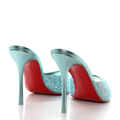 Christian Louboutin Suede Crystal Strass Me Dolly 100 Sandals 39.5 Mint 4 of 7