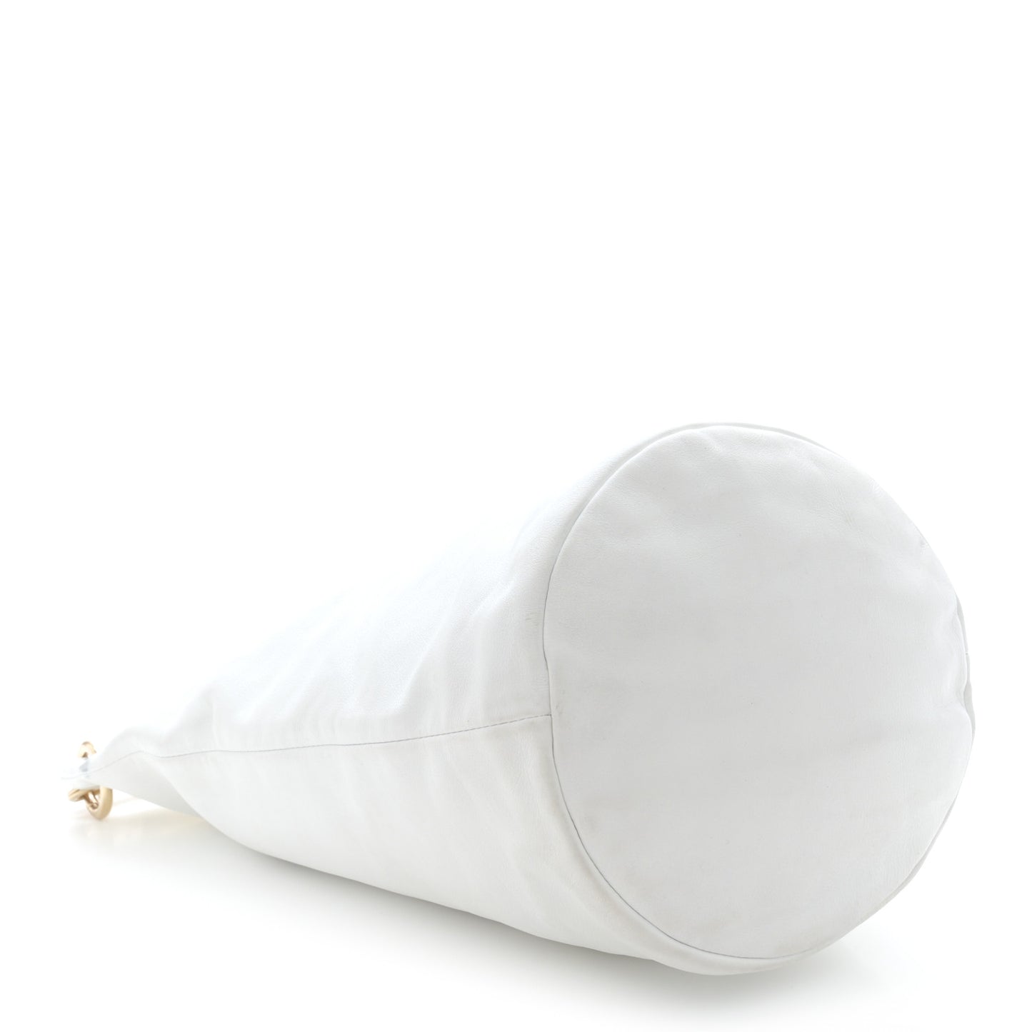 Calfskin CC Bucket Hobo White