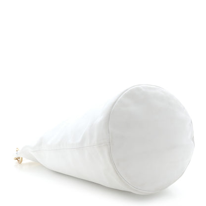 Chanel Calfskin CC Bucket Hobo White 4 of 11
