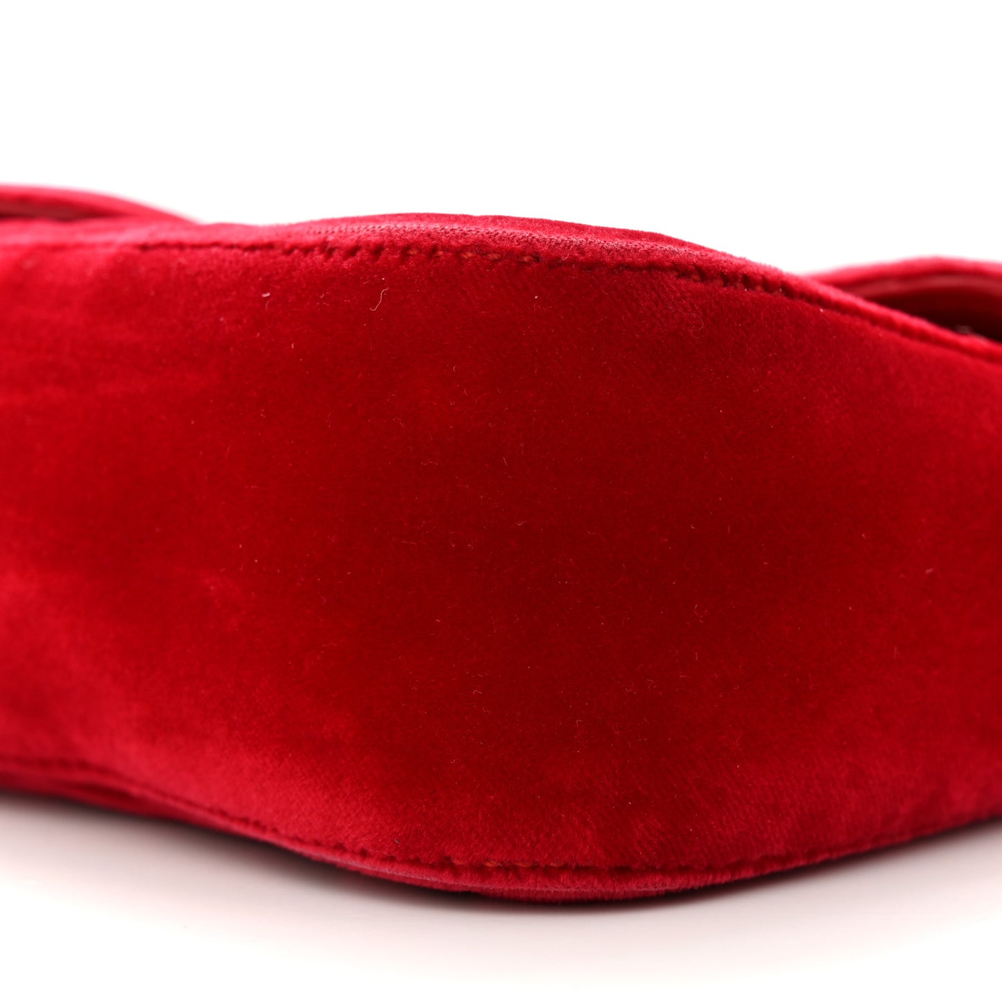 Velvet Matelasse Mini GG Marmont Shoulder Bag Hibiscus Red