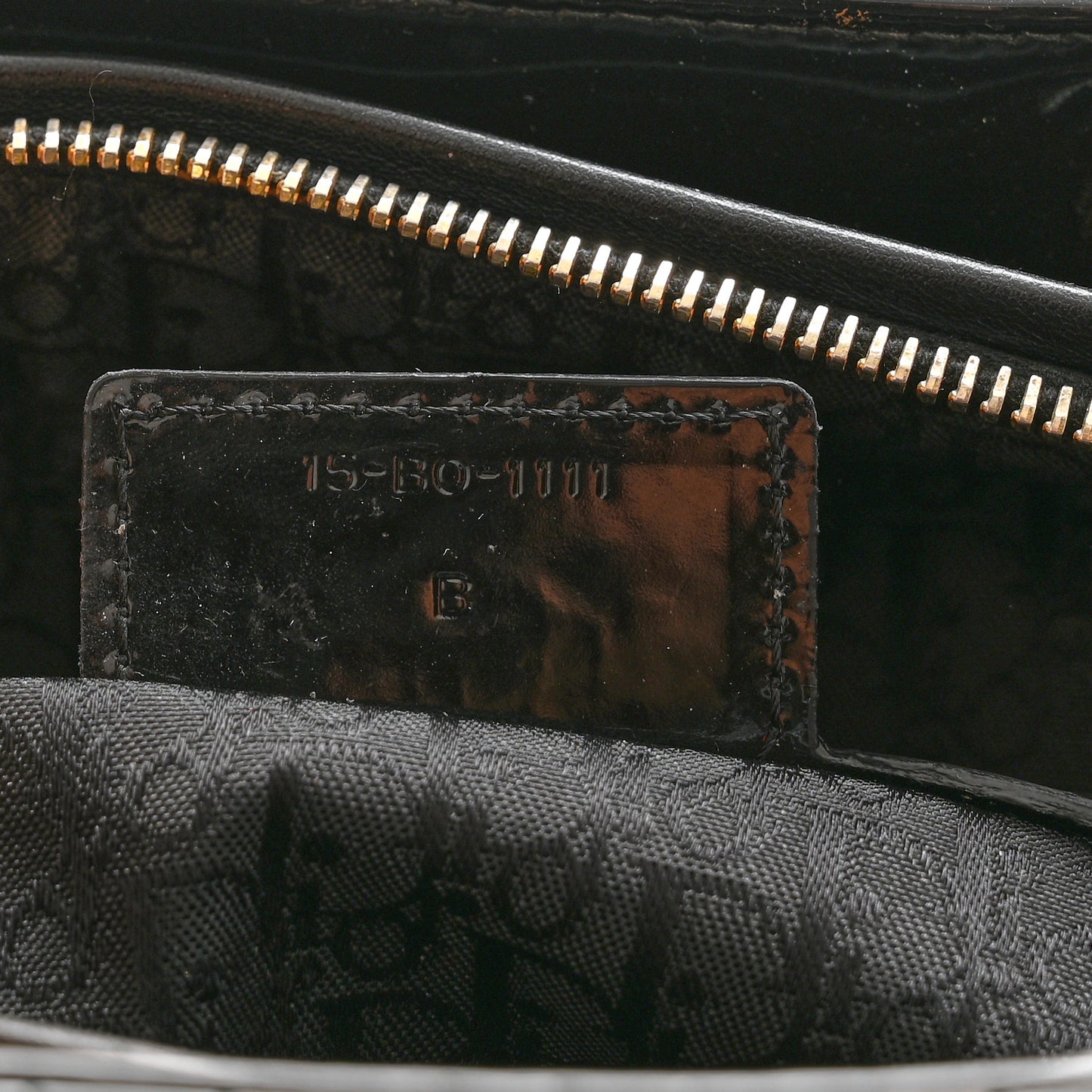 Patent Cannage Large Lady Dior Black