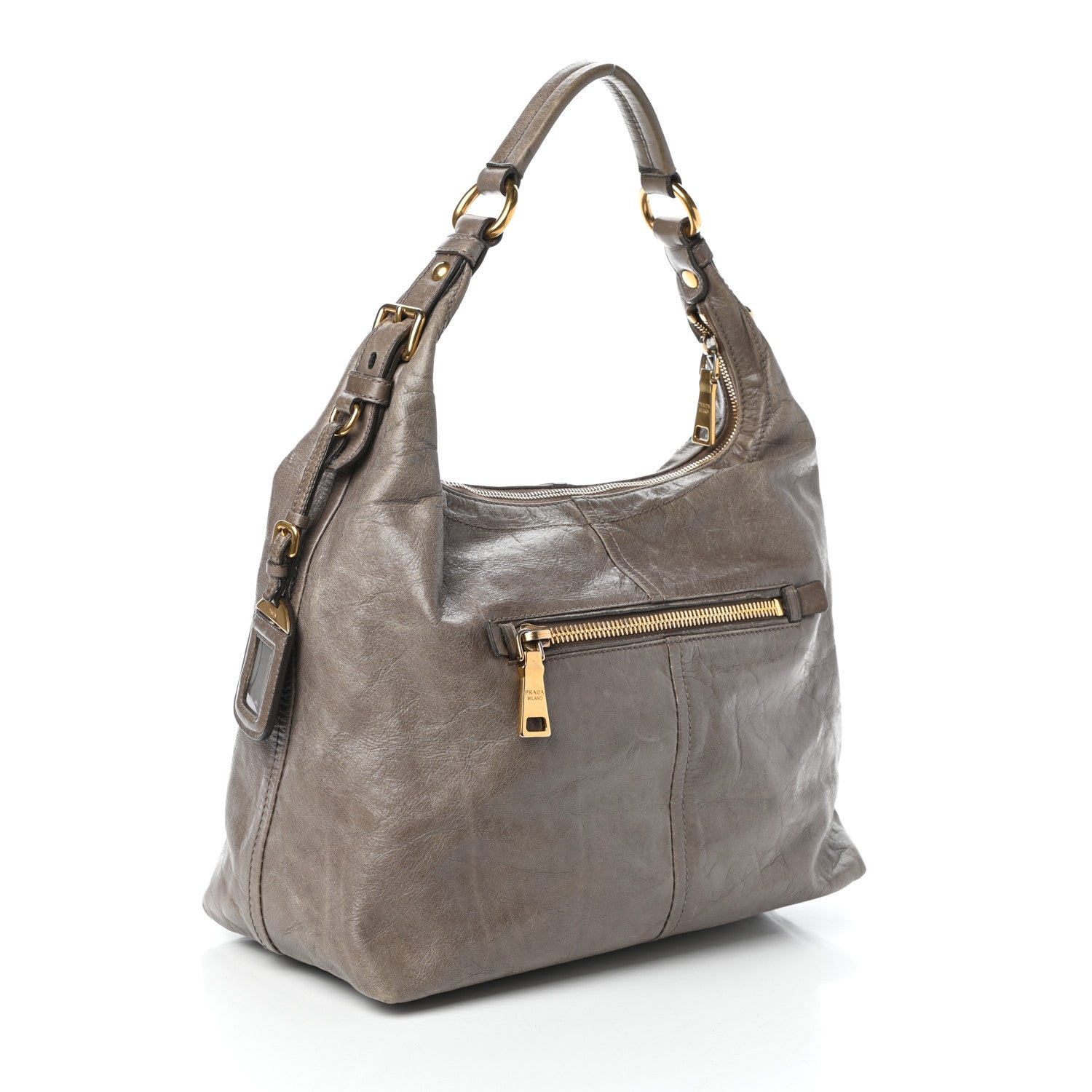 Prada Vitello Shine Hobo Argilla 3 of 9