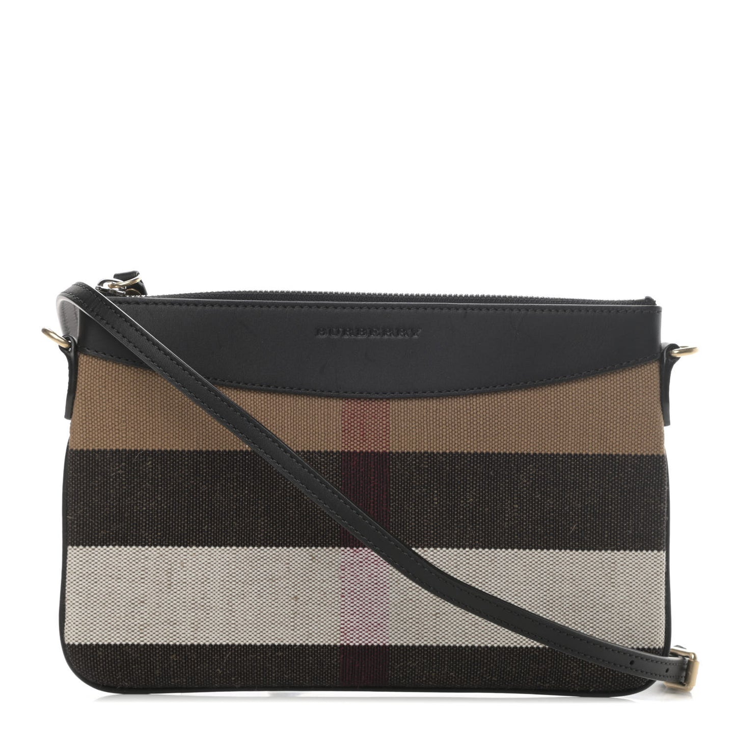 Mega Check Peyton Crossbody Clutch Bag Black
