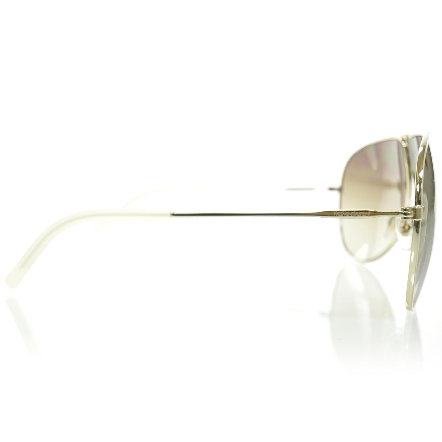 Saint Laurent Aviator Sunglasses 2202S Gold 6 of 8