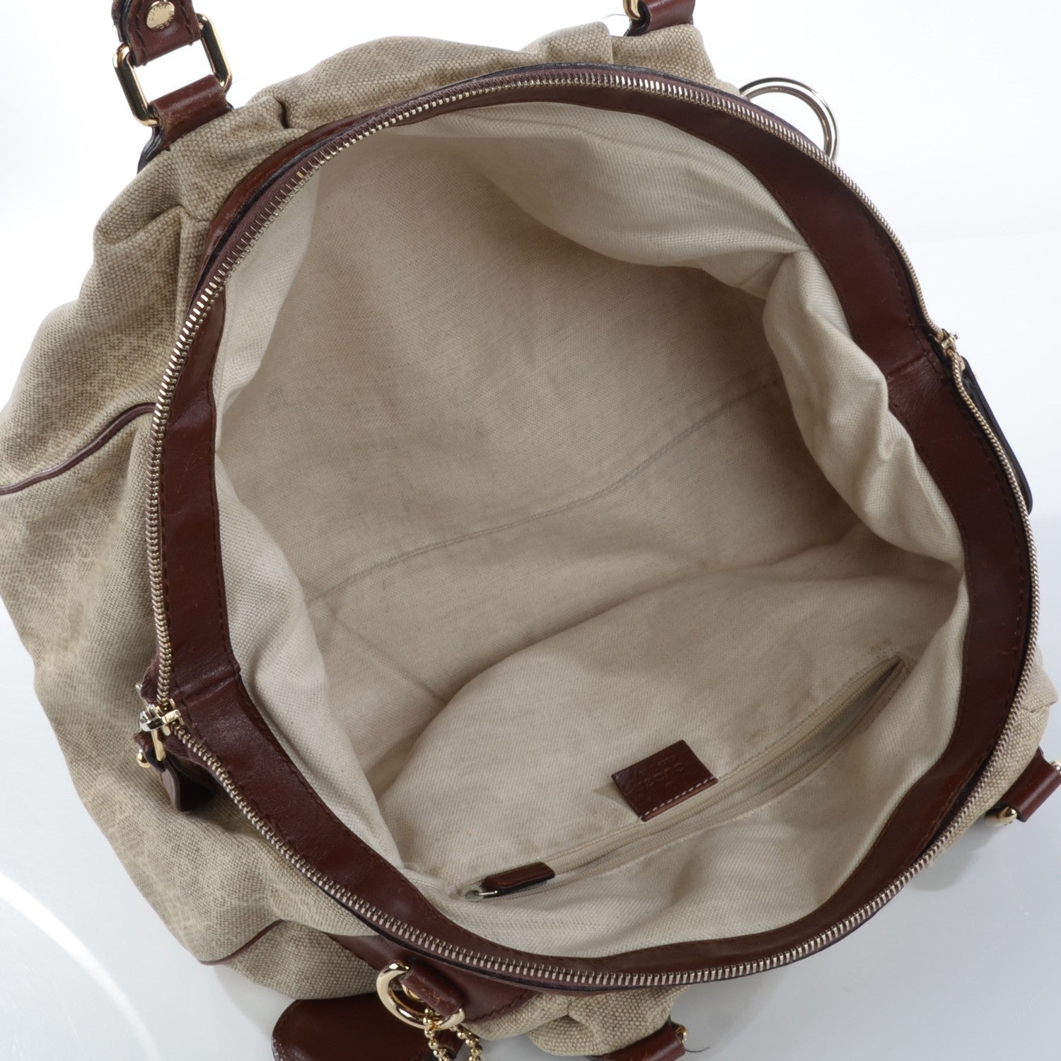 Gucci Monogram Cabinato Medium Sukey Boston Brown 10 of 11