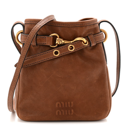 Miu Miu Nappa Aviator Pouch Bag Rovere 1 of 10