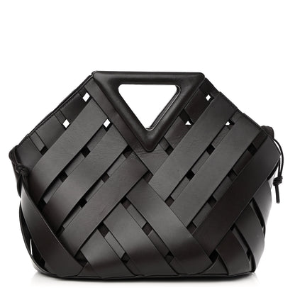 Bottega Veneta Calfskin V Woven Drawstring Tote Dark Brown 2 of 10