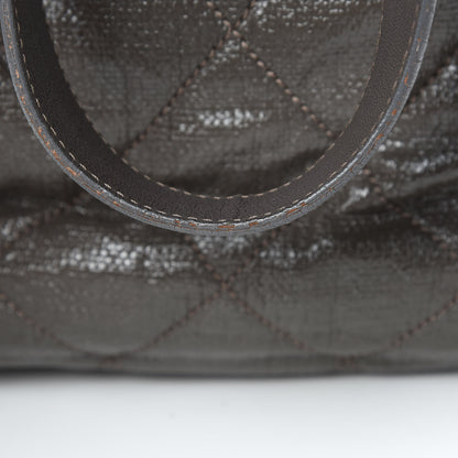 Chanel Coated Canvas Quilted Large Paris Biarritz Tote Grey 17 of 20