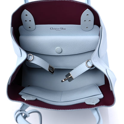 Christian Dior Supple Grained Calfskin Medium Open Bar Tote Light Blue 5 of 14