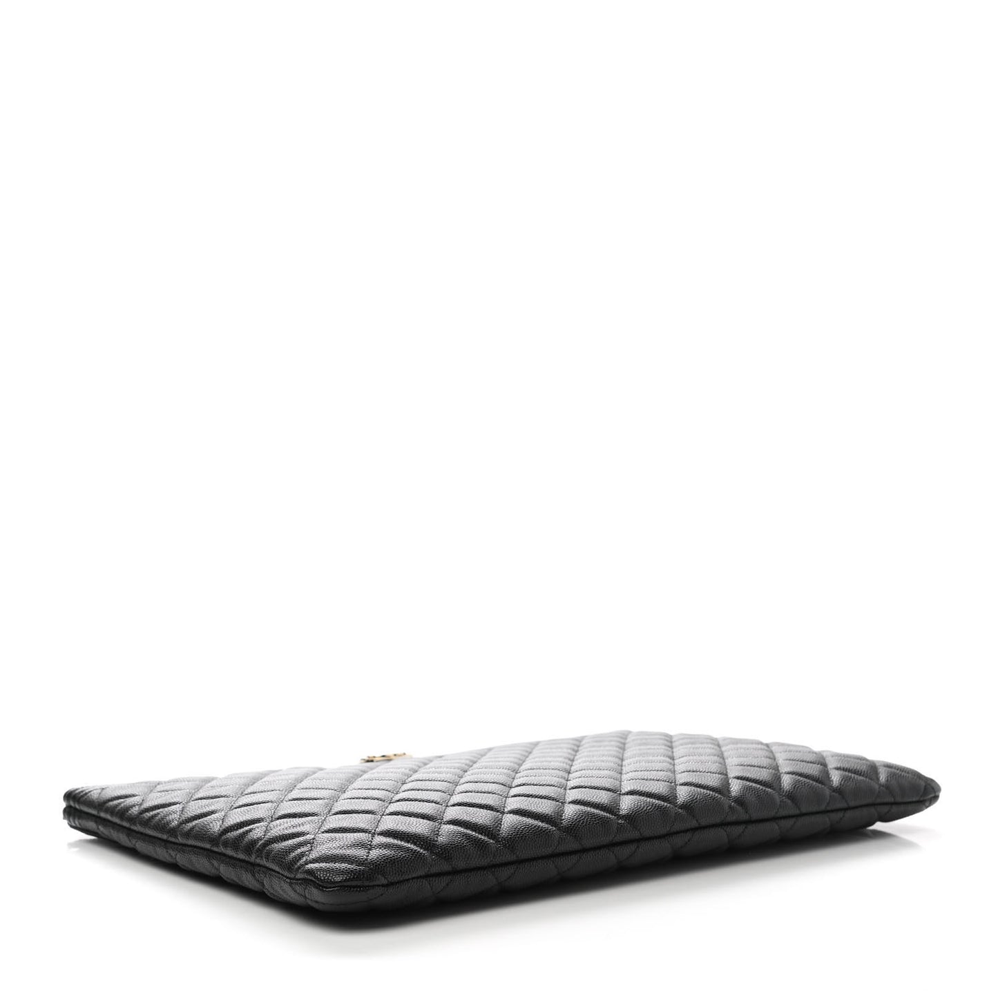 Caviar Quilted Large Boy Cosmetic Case Black