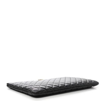 Chanel Caviar Quilted Large Boy Cosmetic Case Black 4 of 7
