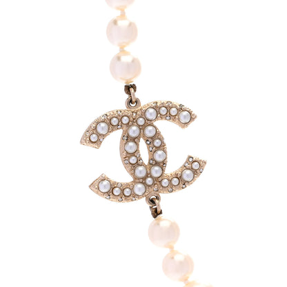 Chanel Pearl CC 100th Anniversary Necklace Light Gold 4 of 6
