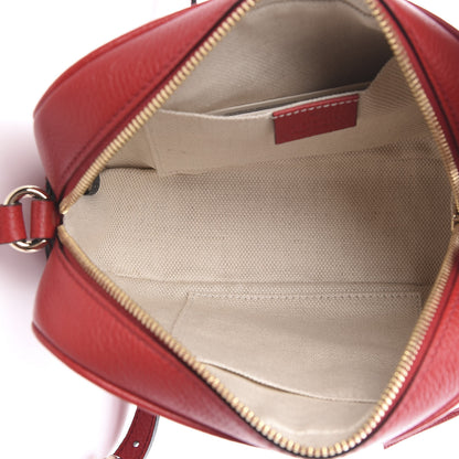 Gucci Pebbled Calfskin Small Soho Disco Bag Tabasco Red 5 of 10