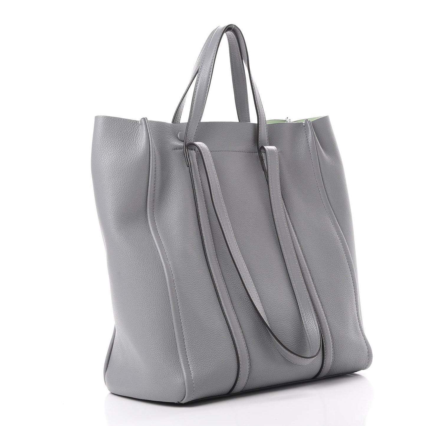 Grained Calfskin The Tag Tote Grey