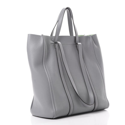 Marc Jacobs Grained Calfskin The Tag Tote Grey 2 of 12