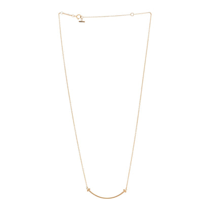 Tiffany 18K Rose Gold Small T Smile Pendant Necklace 3 of 4