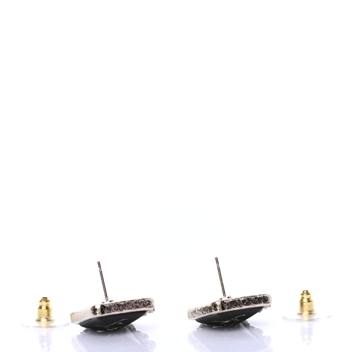 Crystal Resin CC Earrings Gold