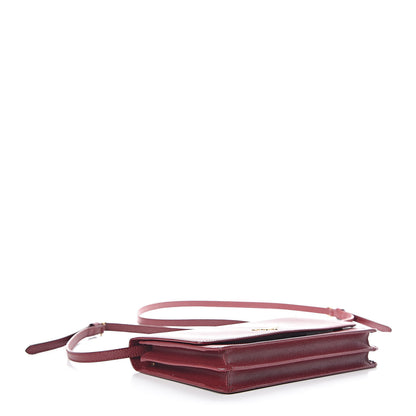 Prada Saffiano Metal Flap Wallet with Strap Cherry 4 of 9