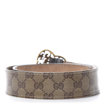 Gucci Crystal Monogram Hysteria Belt 95 38 Dark Brown 2 of 8