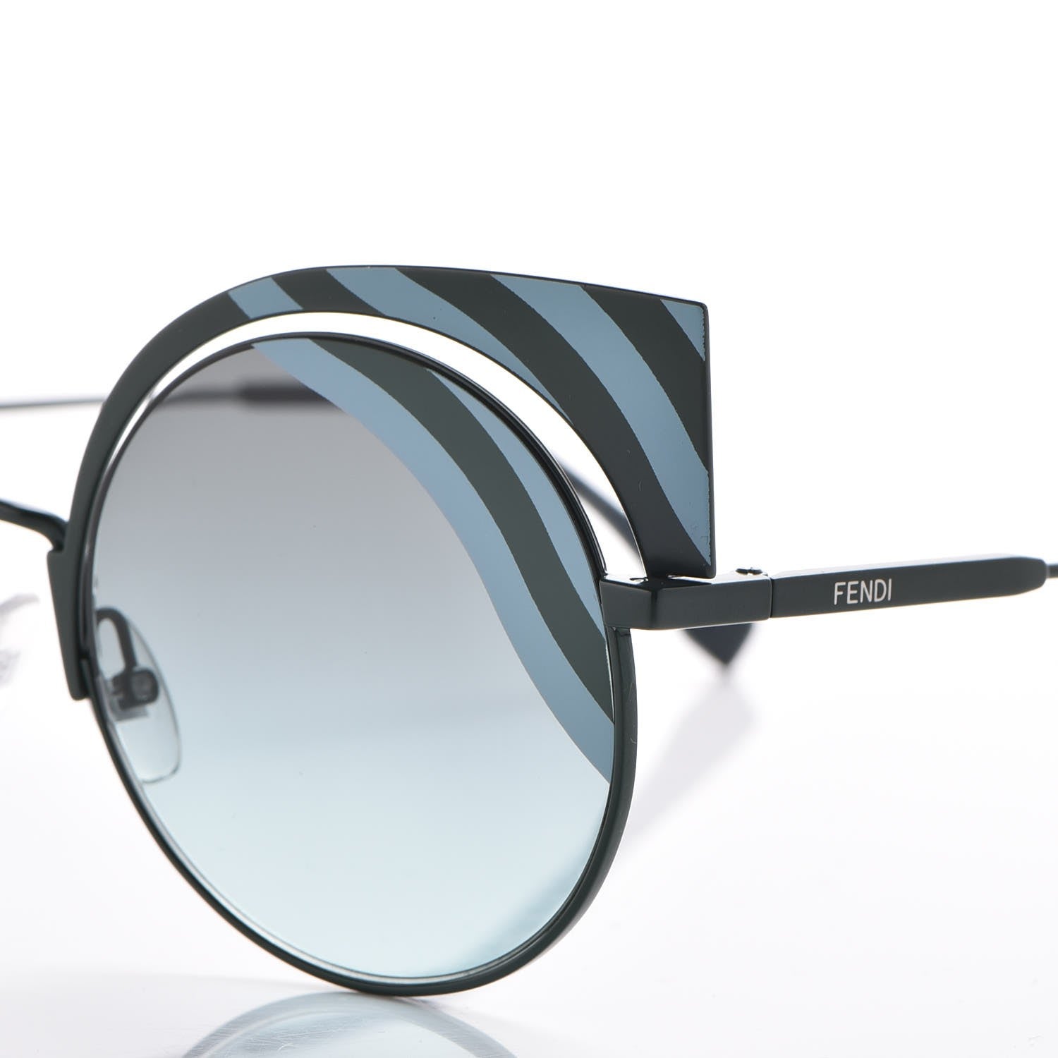Fendi Hypnoshine Sunglasses FF 0215/S Matte Blue Green 7 of 8