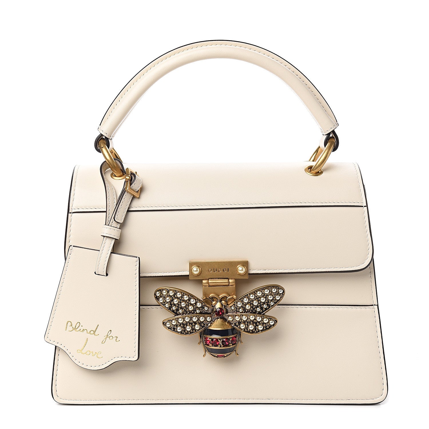 Gucci Calfskin Small Queen Margaret Top Handle Bag Mystic White 1 of 10
