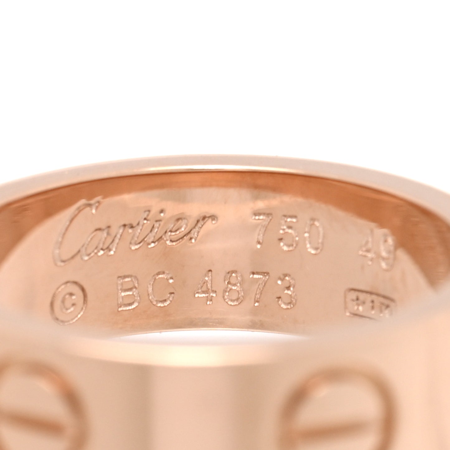 18K Pink Gold 5.5mm LOVE Ring 49 4.75