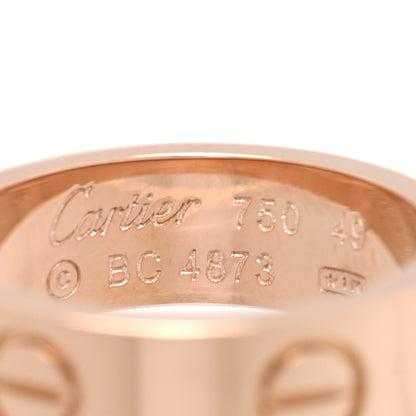 Cartier 18K Pink Gold 5.5mm LOVE Ring 49 4.75 4 of 4