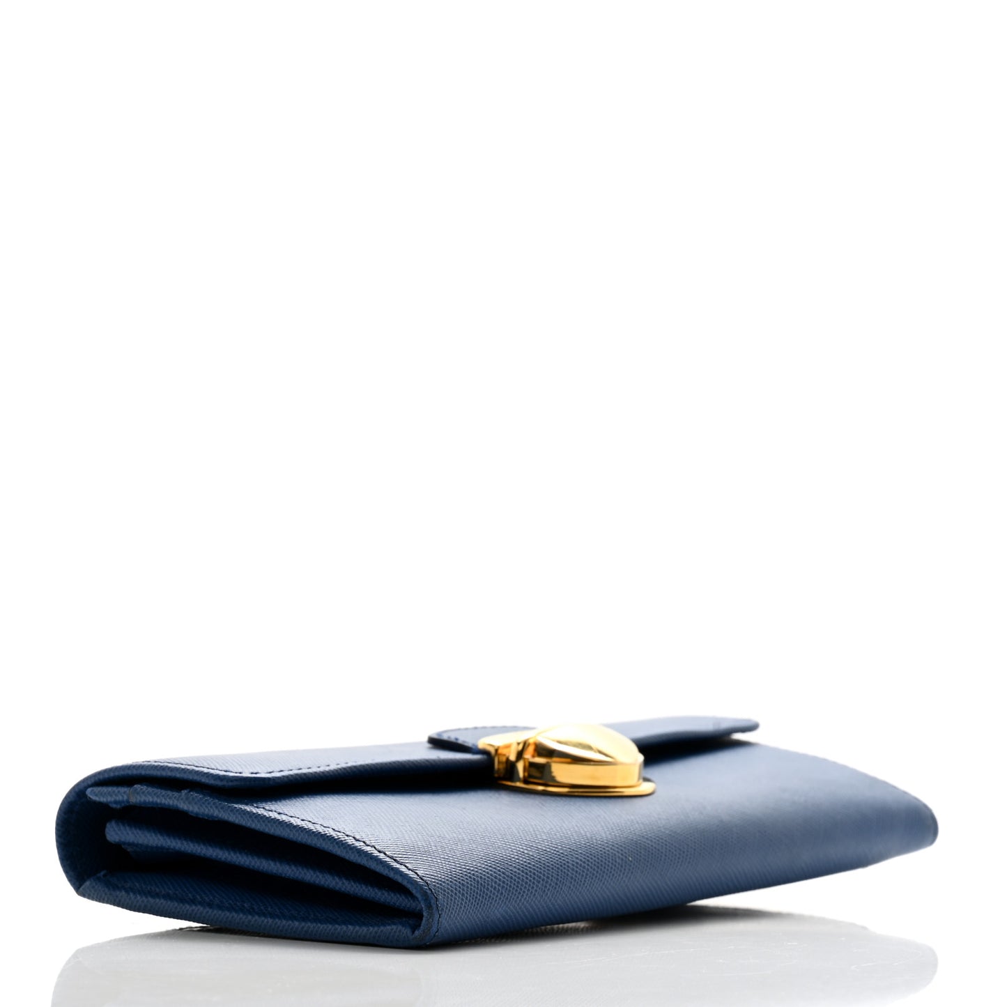 Saffiano Tuc Continental Flap Wallet Azzurro