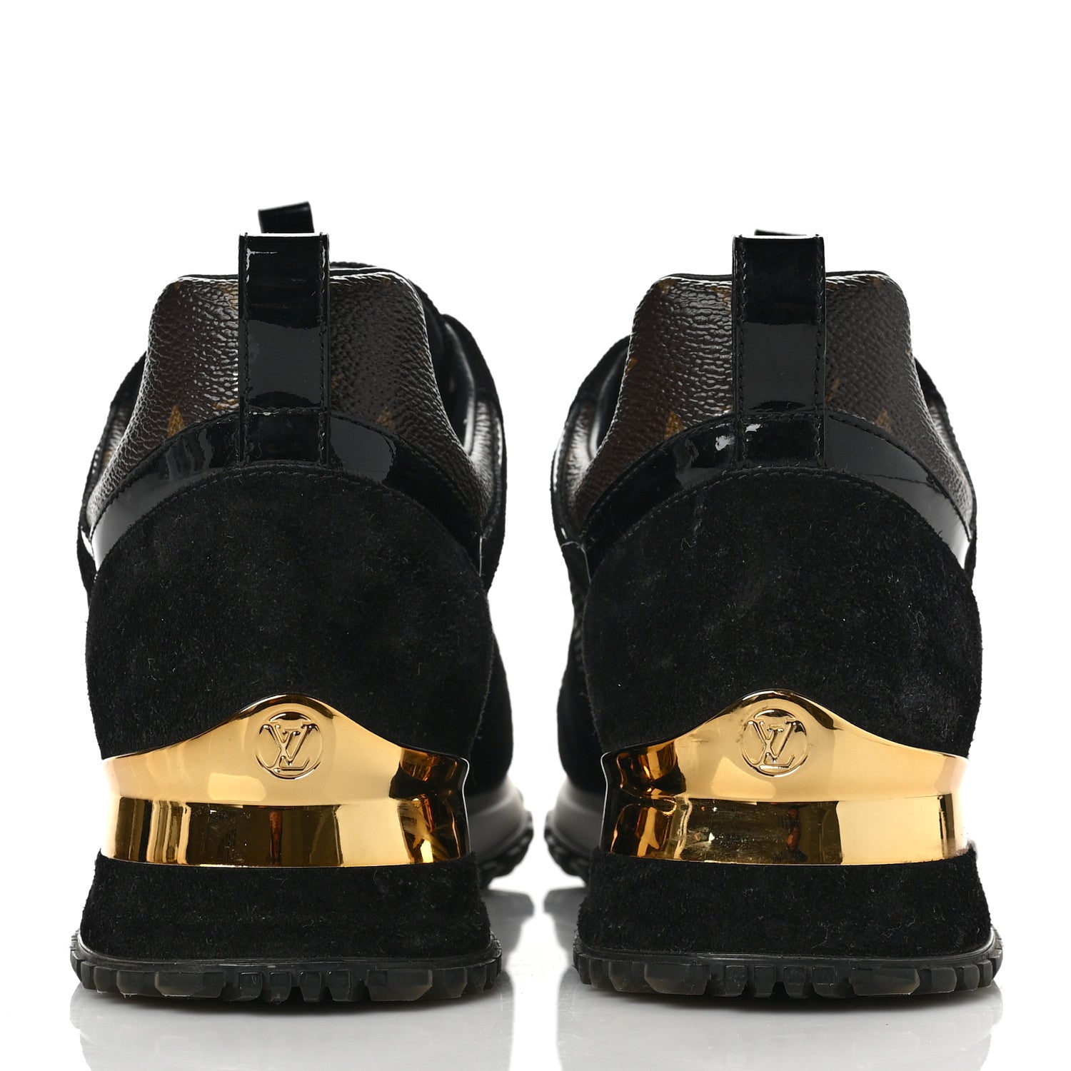 Louis Vuitton Suede Monogram Run Away Sneakers 36 Black 5 of 8