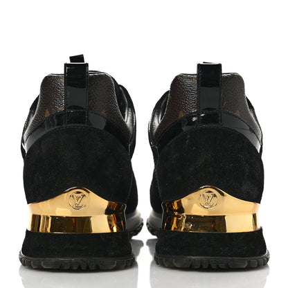 Louis Vuitton Suede Monogram Run Away Sneakers 36 Black 5 of 8